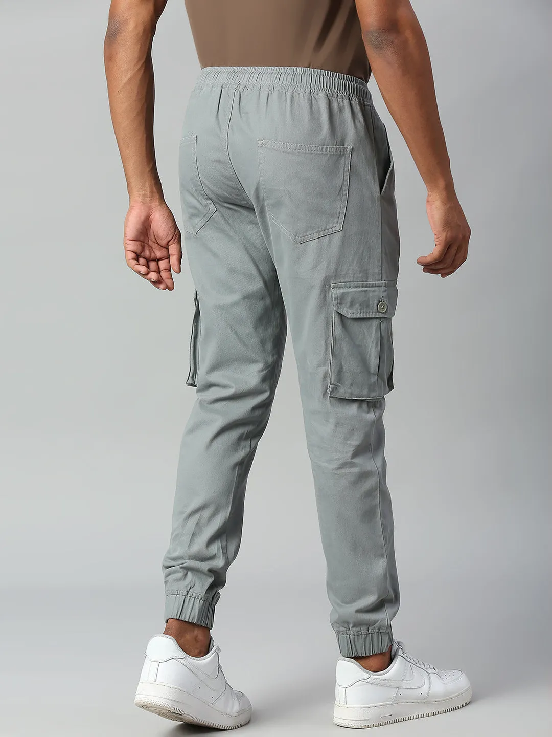 Men's Tapered Fit Cotton Joggers (Aqua)