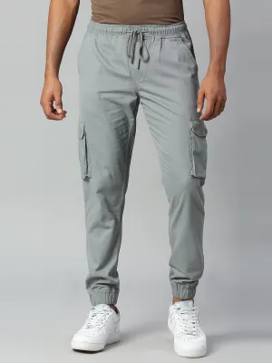 Men's Tapered Fit Cotton Joggers (Aqua)