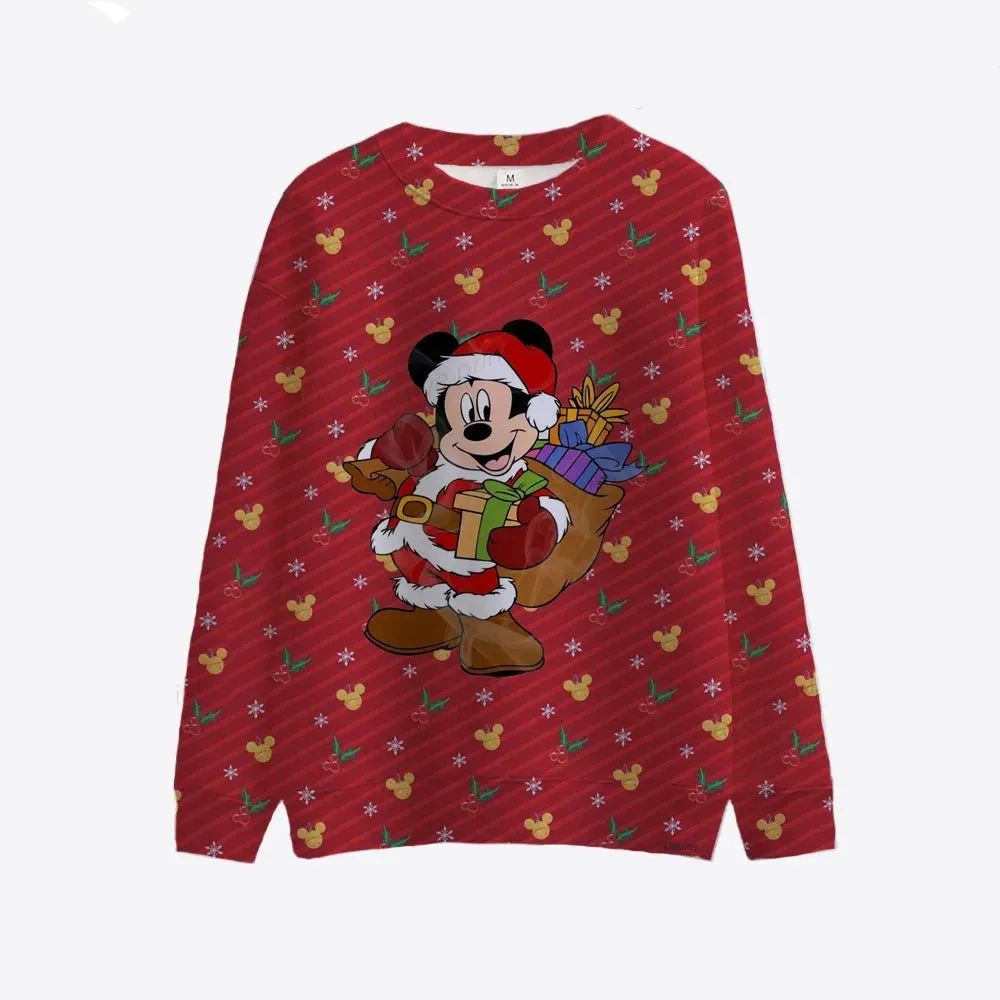 Mickey Minnie Round Collar Christmas Sweatshirt