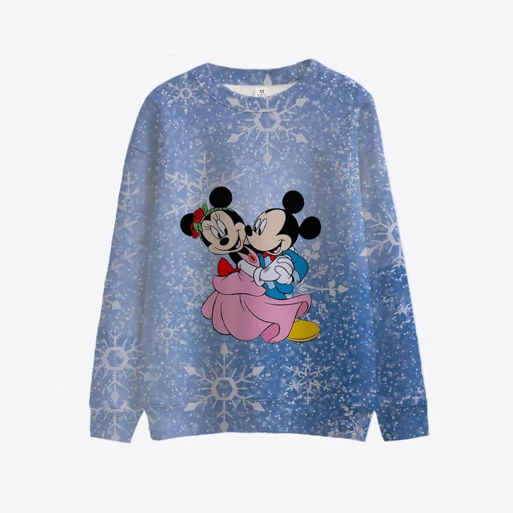 Mickey Minnie Round Collar Christmas Sweatshirt