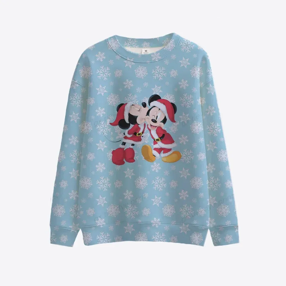 Mickey Minnie Round Collar Christmas Sweatshirt