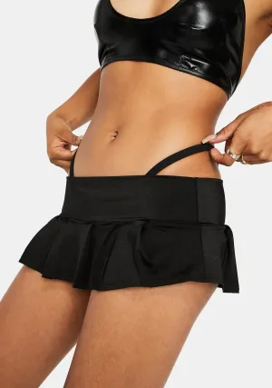 Midnight Pump It Up Micro Mini Skirt