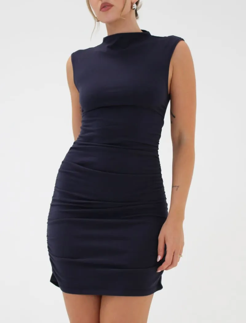 Minimalist Mini Dress | Navy