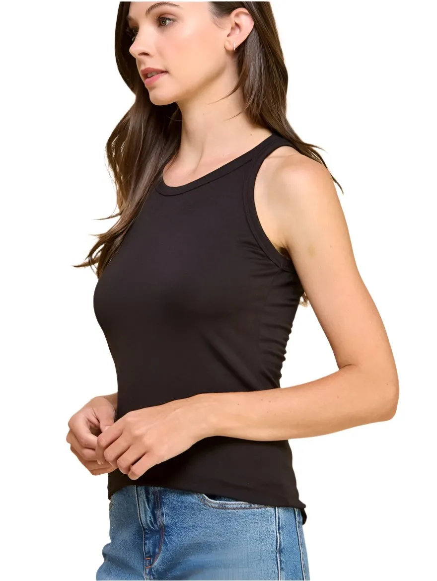 Minimalist Tank Top in Black or Beige - Made in USA