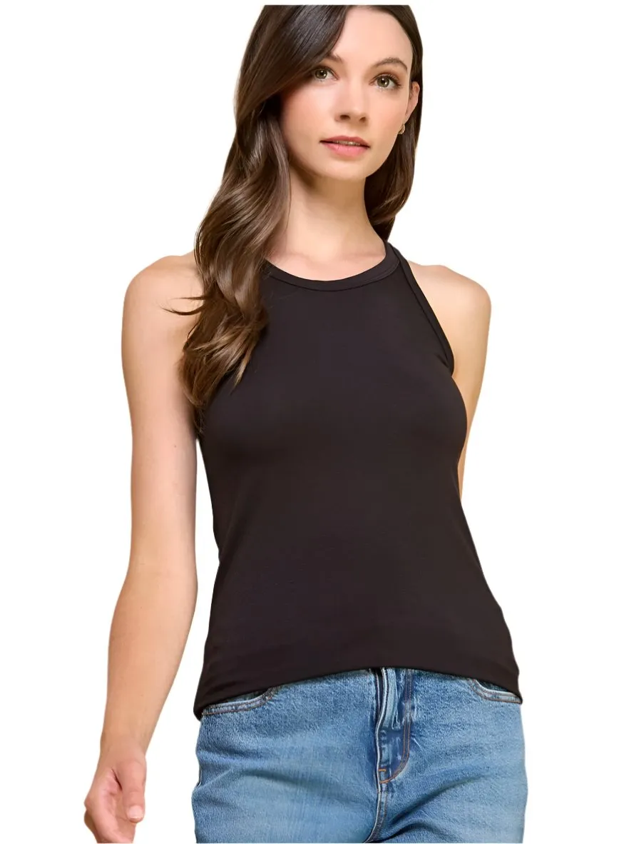 Minimalist Tank Top in Black or Beige - Made in USA