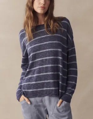 Minnie Knit Top - Ink/Grey Stripe