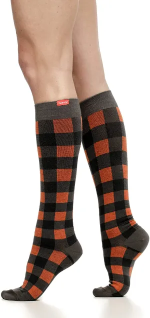 Montana Plaid - Burnt Orange & Black (Merino Wool)