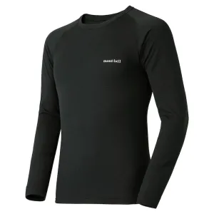 Montbell Base Layer Men's ZEO-LINE Middle Weight Crew Round Neck Long Sleeve Black Dark Green 1107704