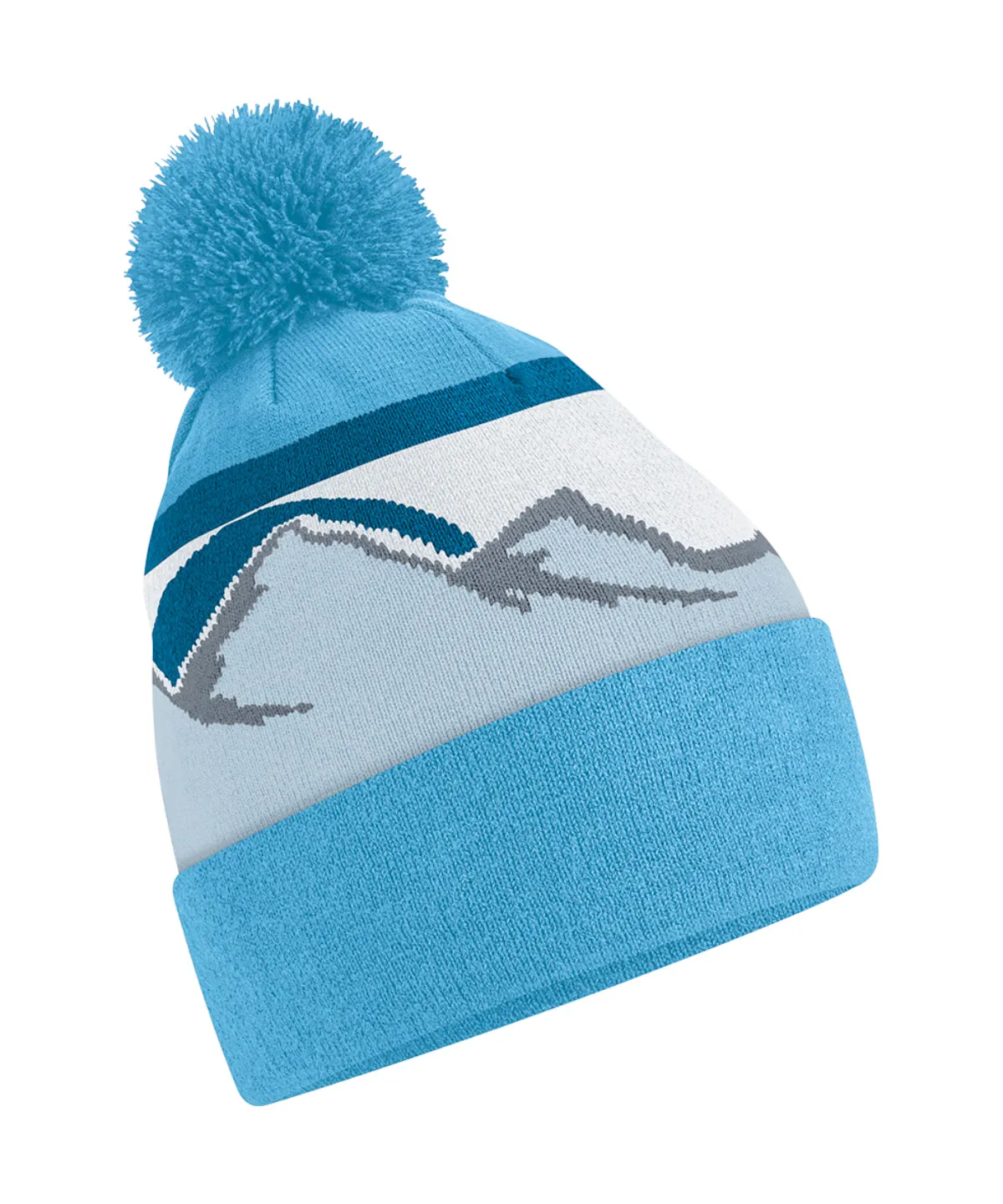 Mountain peaks pom pom beanie | Glacier Peaks