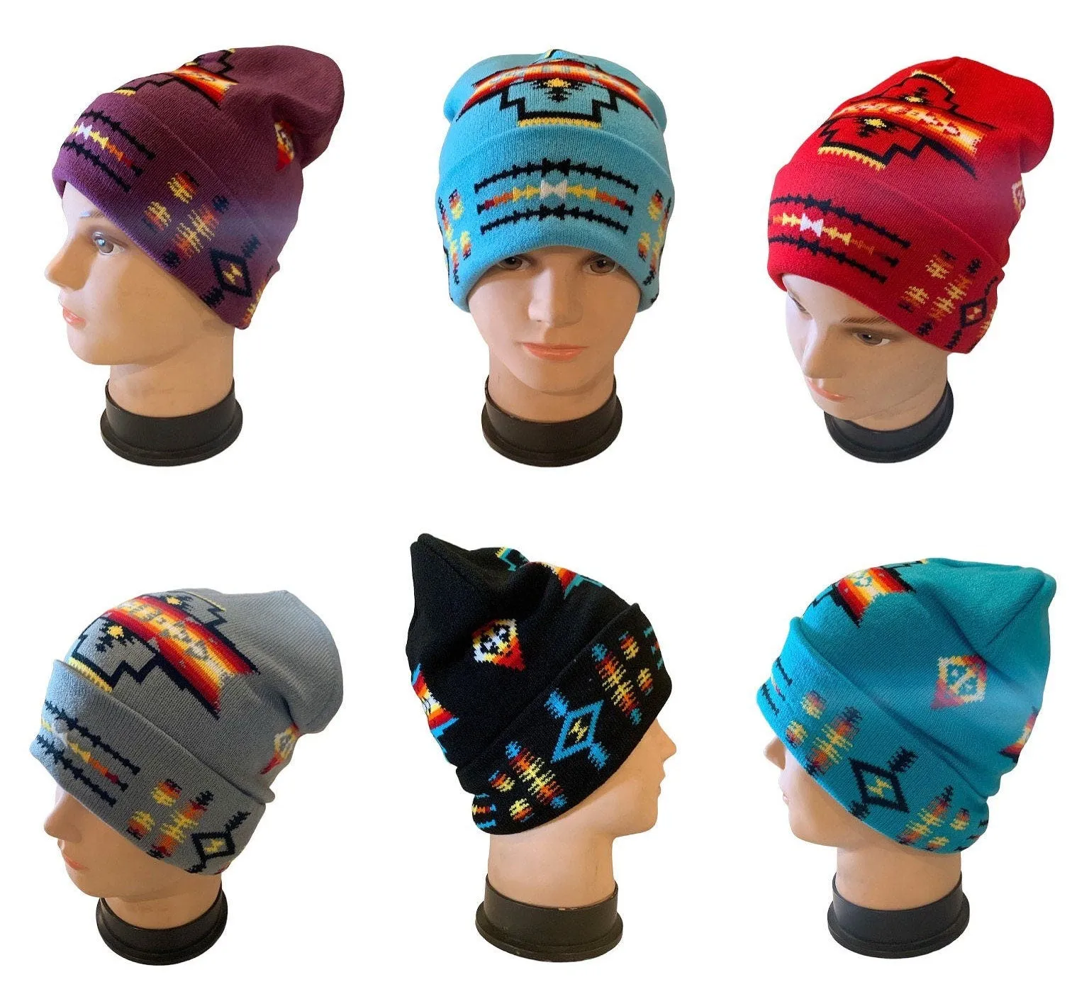 Native American Style Design Beanies Gloves Winter Hats Gloves