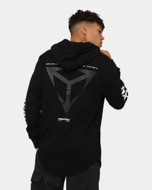 Nena and Pasadena Transmission Dual Curved Hoodie Jet Black