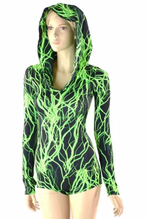 Neon Lightning Hoodie Romper