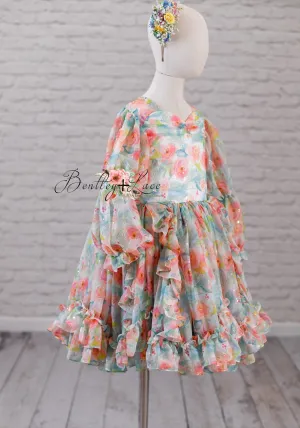 New Coralee - chiffon floral (7-8 year)