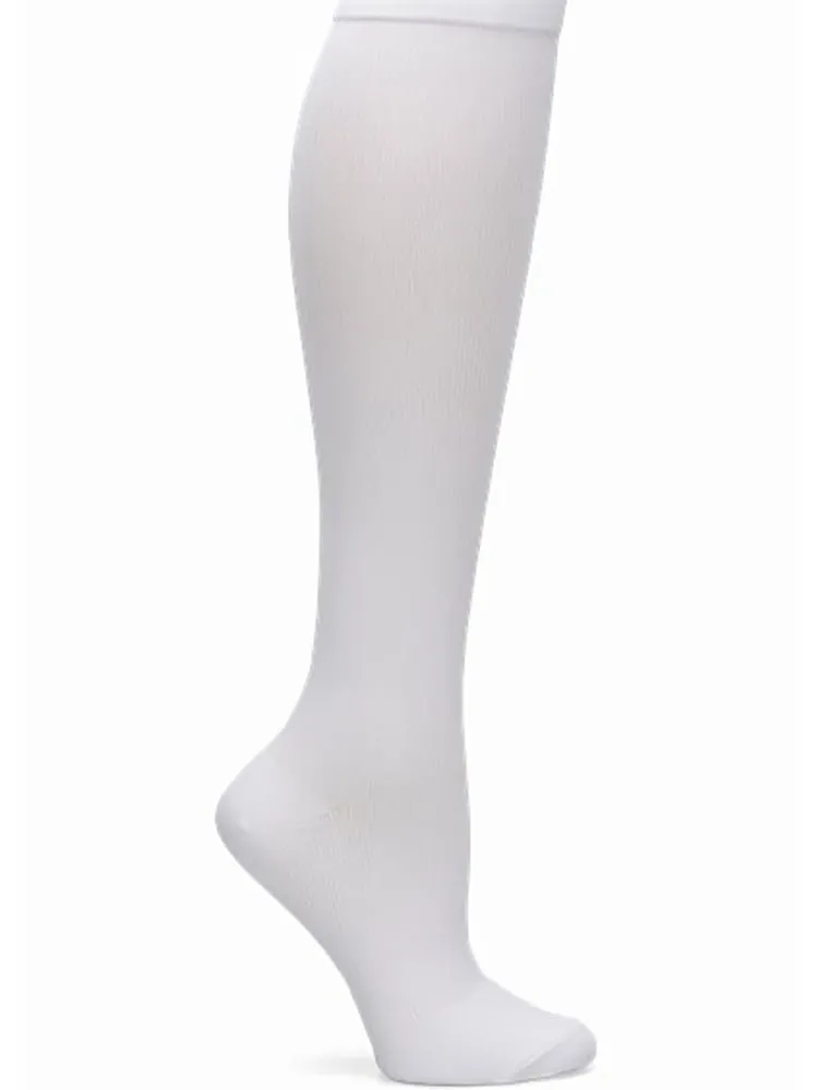 NurseMates Women's Wide Calf Compression Socks | White