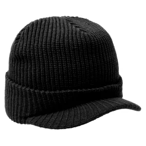 One star visor beanie - Black