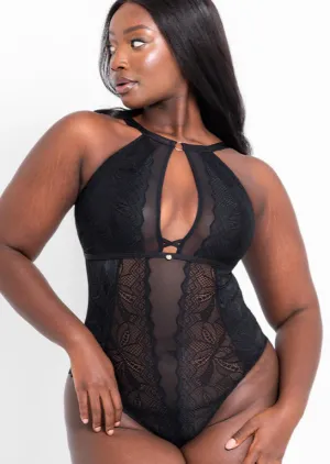 Opulence Multiway Stretch Lace Body Black