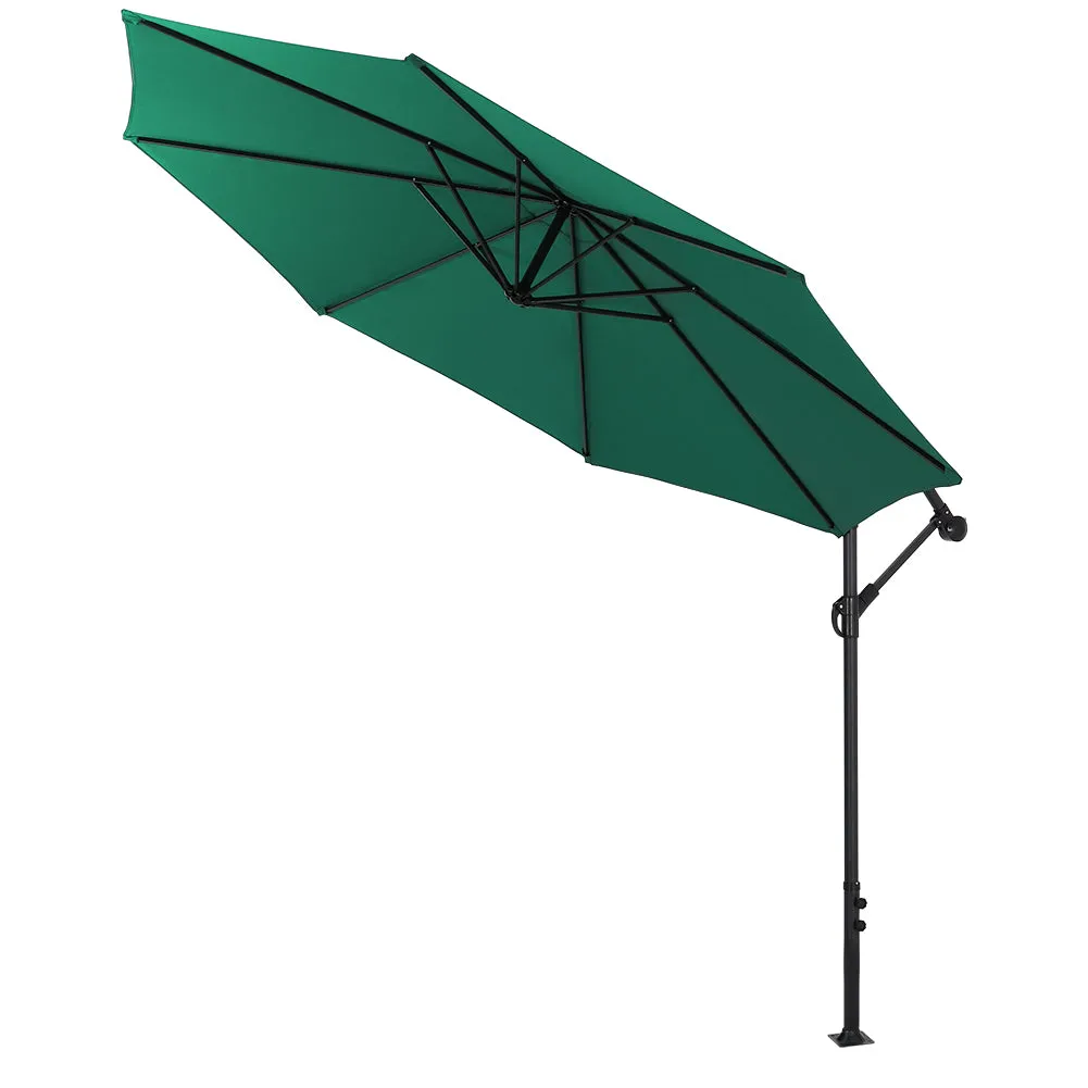 Outdoor Large 3M Cantilever Parasol Green