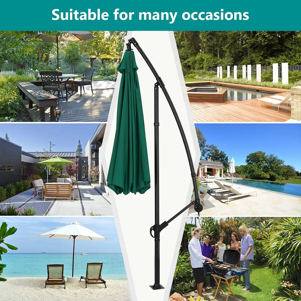 Outdoor Large 3M Cantilever Parasol Green