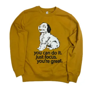 Pawsitive Dog Sweatshirt - Mustard Dog