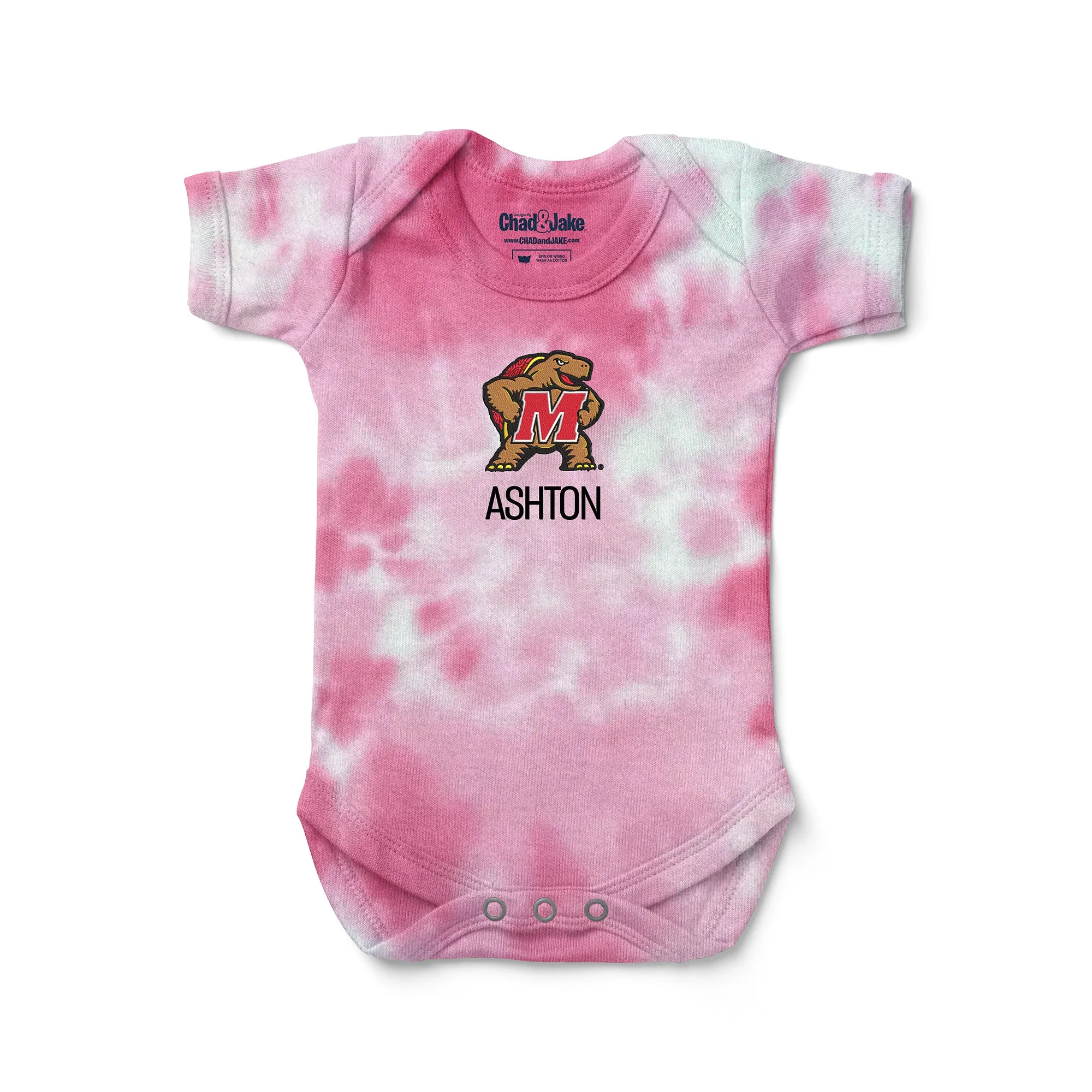 Personalized Maryland Terrapins Mascot Tie Dye Bodysuit