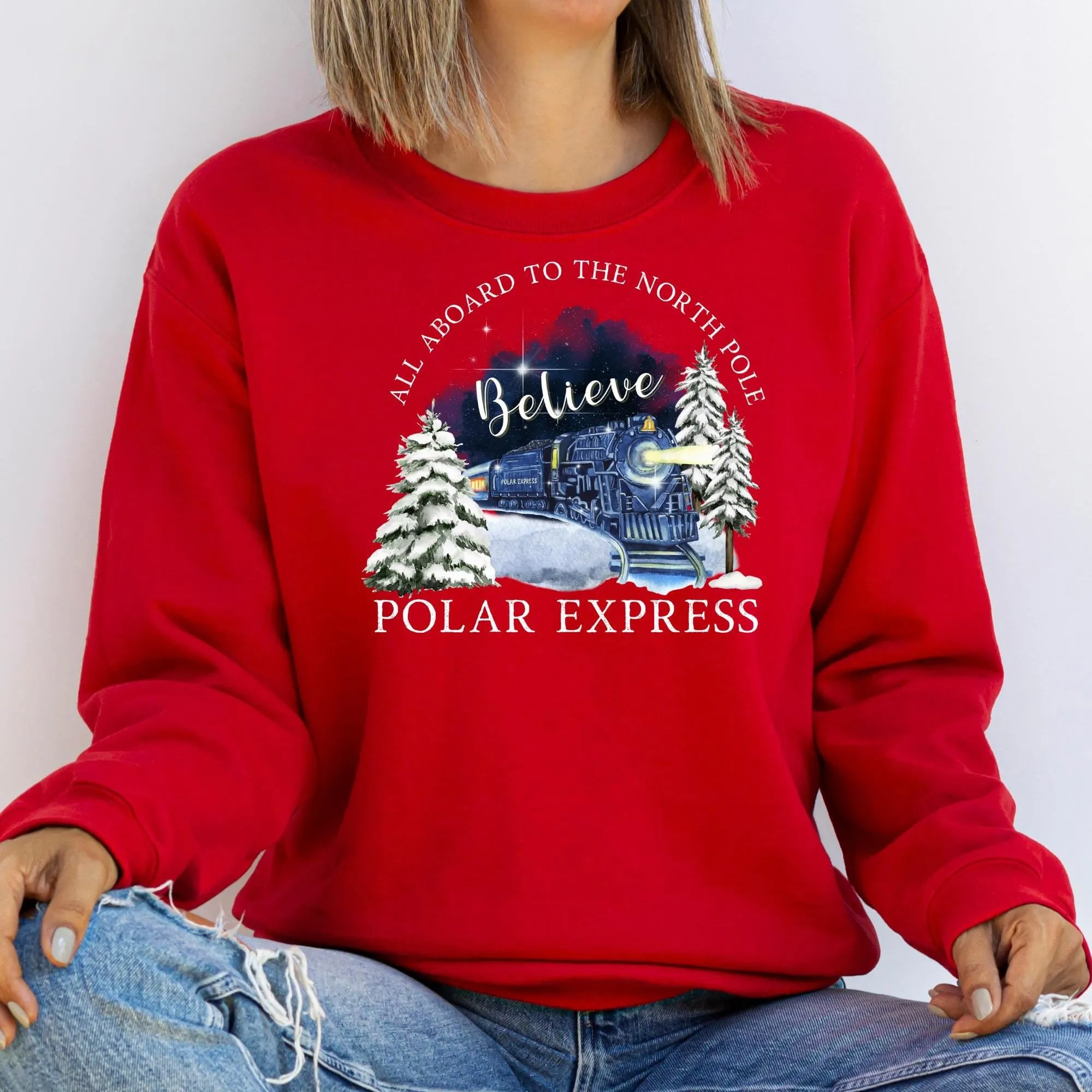 Polar Express Sweatshirt – All Aboard Holiday Design