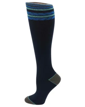 Pro-Motion Women's Compression Socks | Blue Stripes