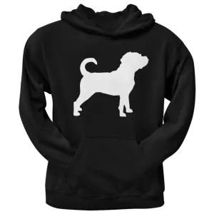 Puggle Silhouette Black Adult Hoodie