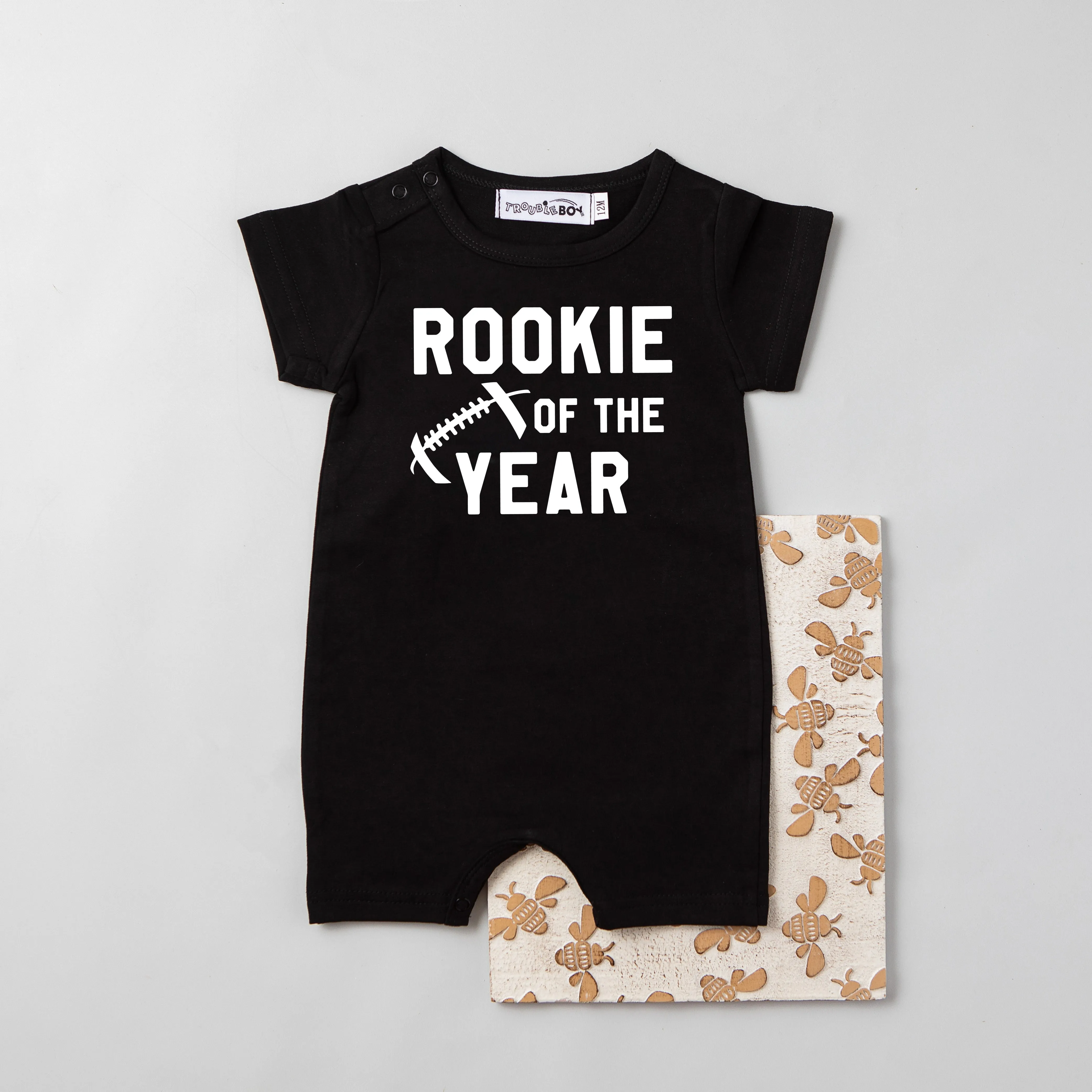 "Rookie of the Year" Football Slim Fit Shorts 1st Birthday Romper