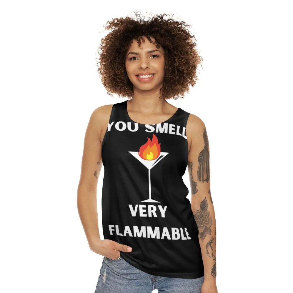 "You Smell Very Flammable" David Rose Schitt's Creek Quotes Unisex Tank Top