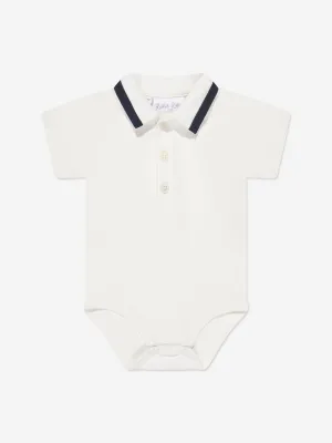 Rachel Riley Baby Boys Piped Bodysuit in Ivory