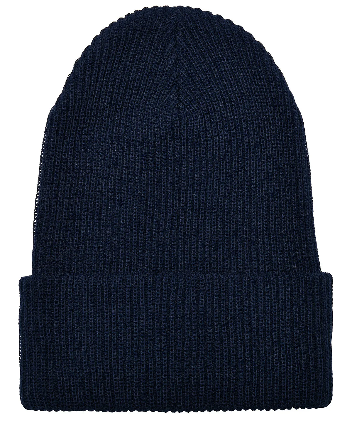 Recycled yarn ribbed knit beanie (1504RY) | Black