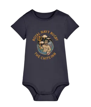 Royal Navy Rugby Supporters Baby Bodysuit: Perfect for Little Sailors