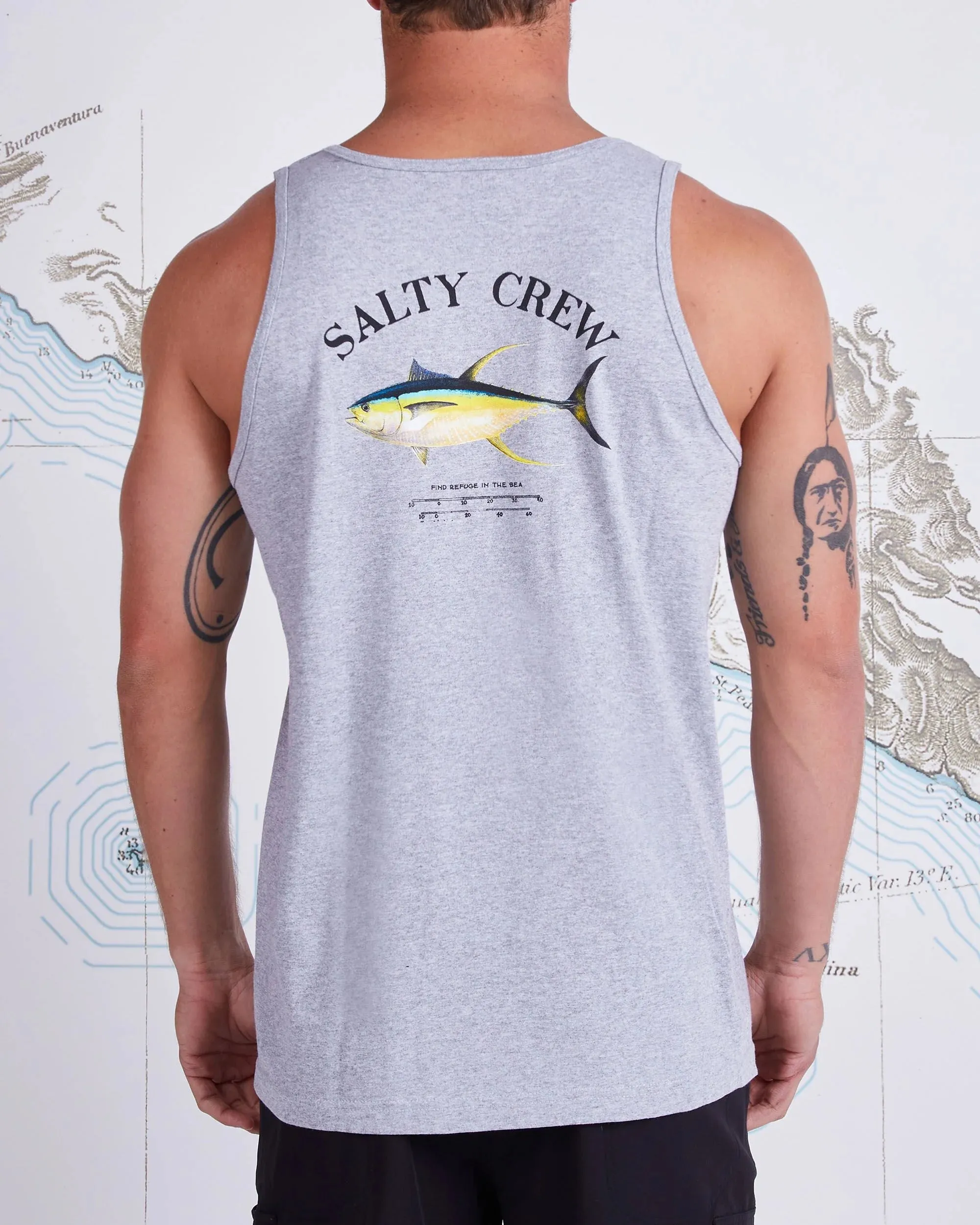 Salty Crew Ahi Mount Athletic Heather Tank