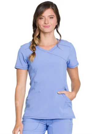 Scrub Top - Cherokee Infinity Women's Mock Wrap Top - Ciel, 2625A