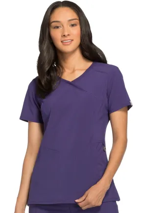 Scrub Top - Cherokee Infinity Women's Mock Wrap Top - Grape, 2625A