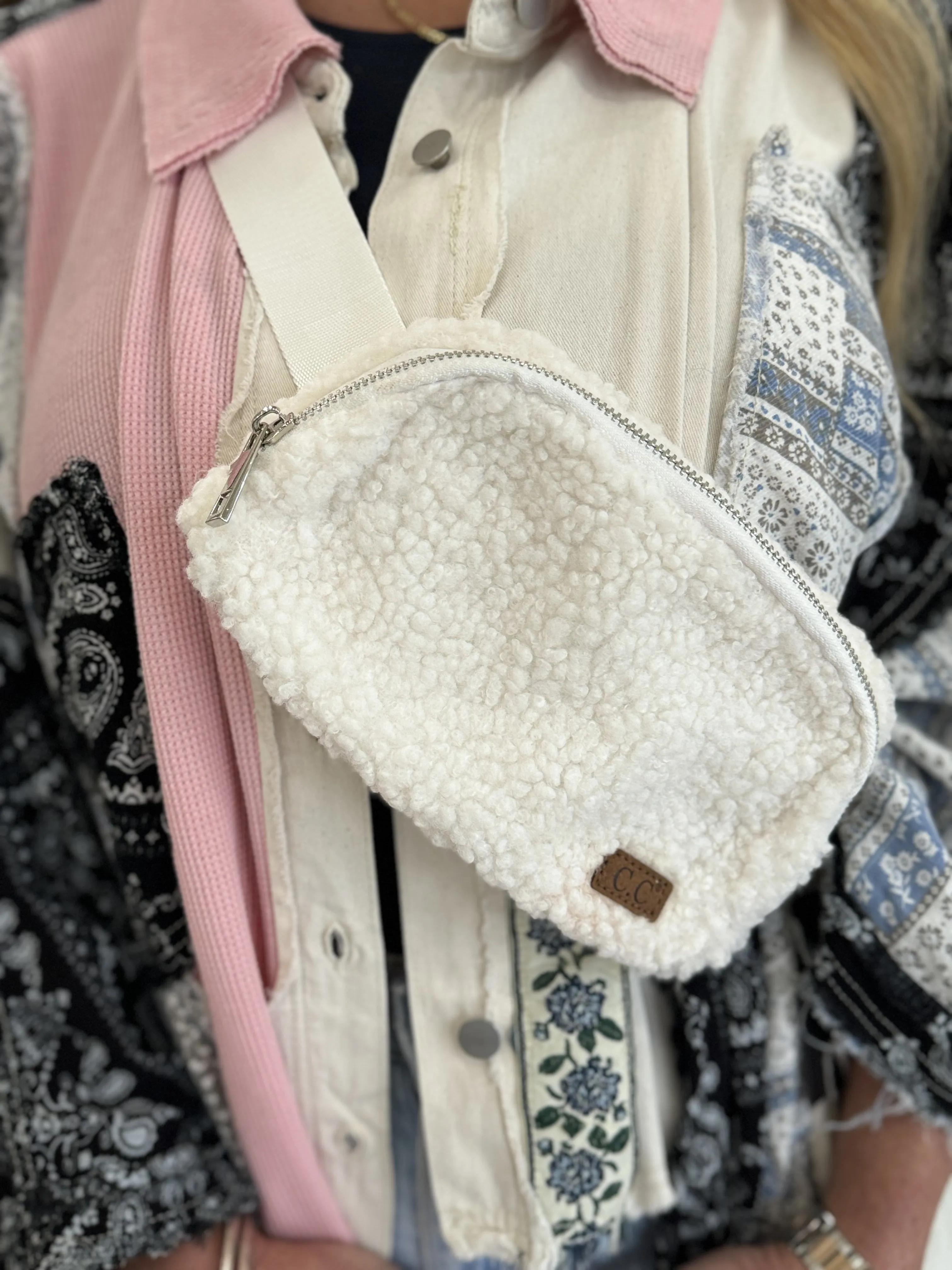 Sherpa Belt Bag in Ivory