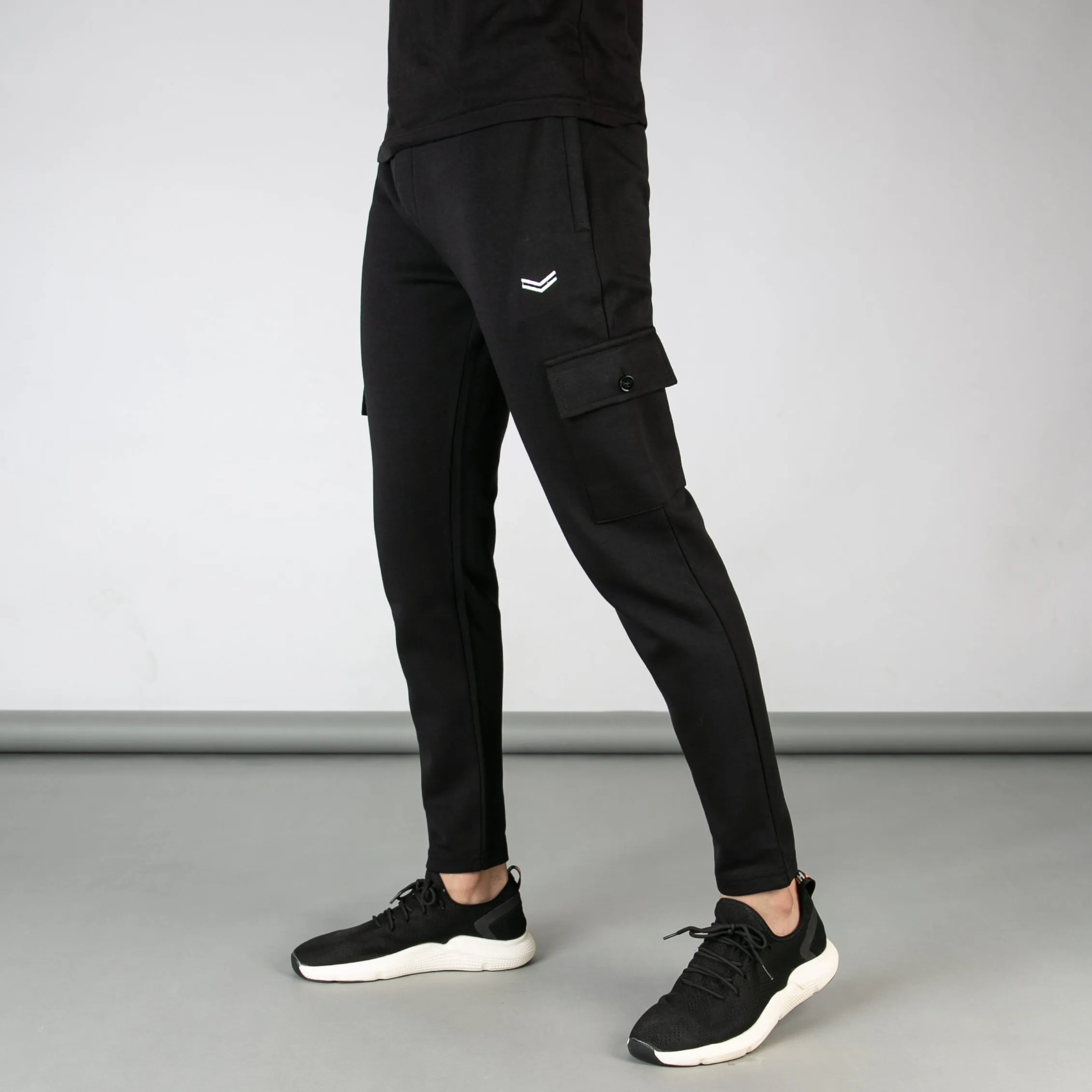 Solid Black Cargo Bottoms