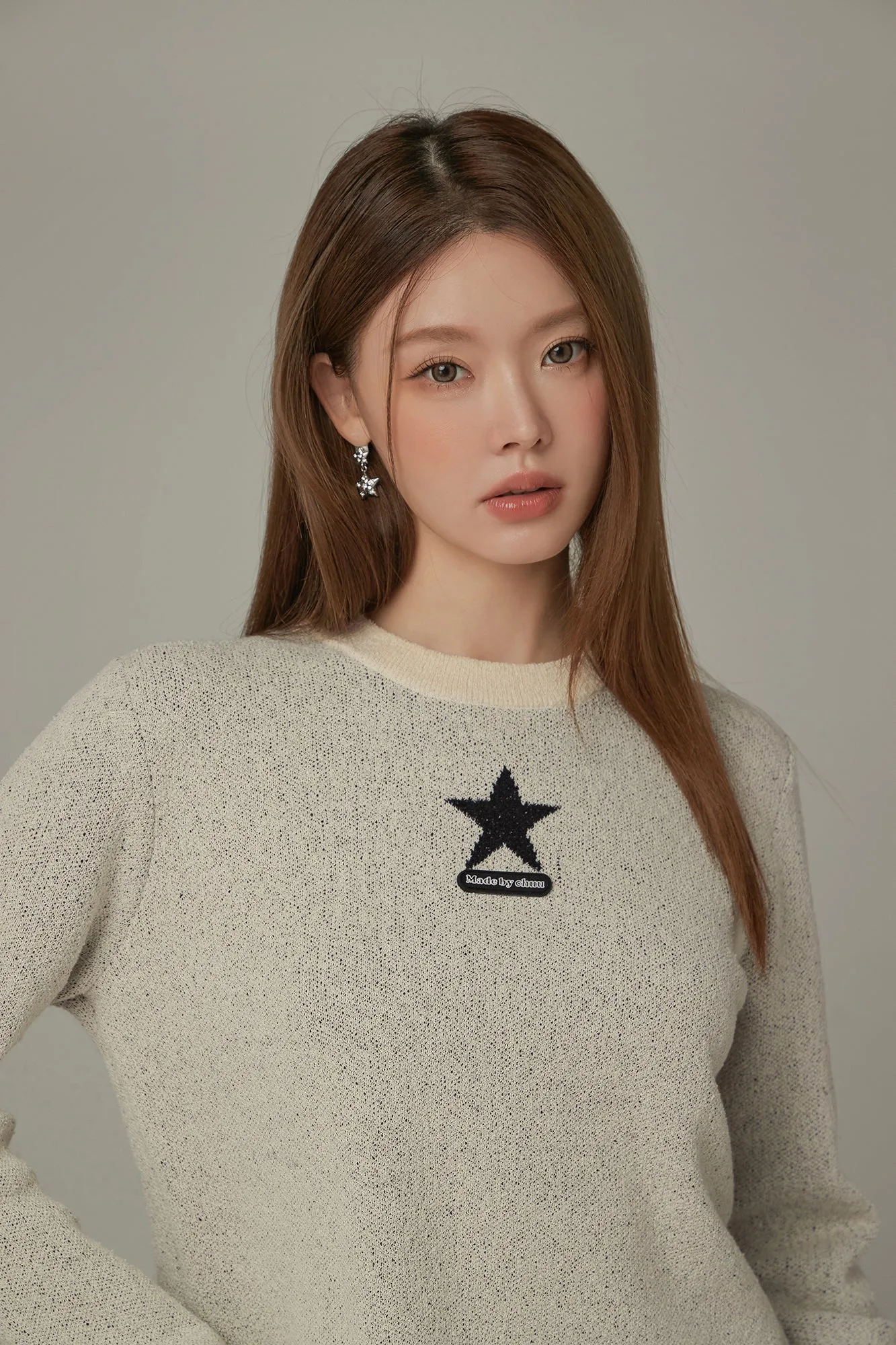 Star Crop Knit Top