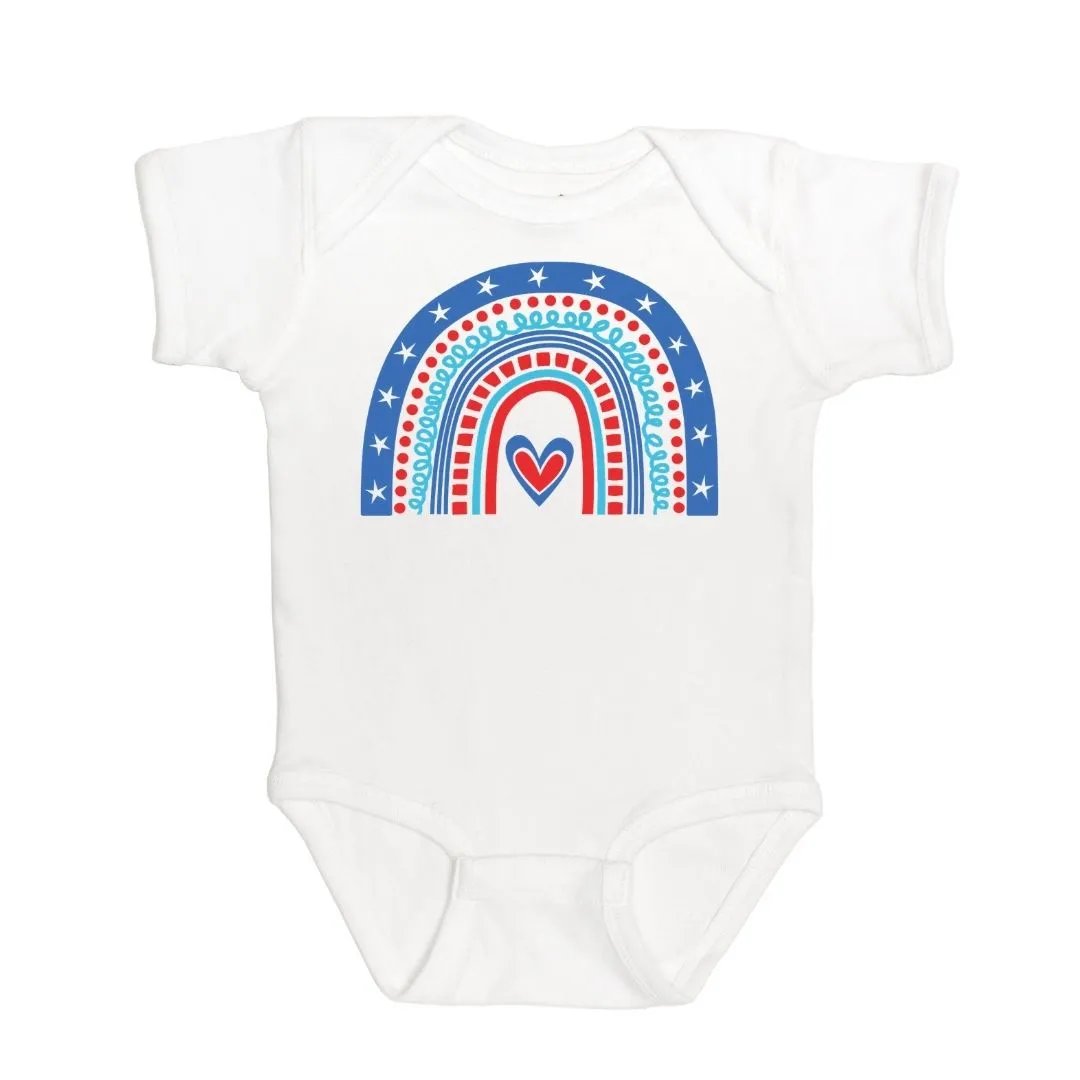 Sweet Wink Bodysuit - Patriotic Rainbow