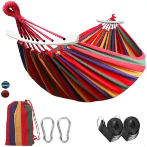 TEEK - Outdoor Portable Garden Canvas Stripe Hammock