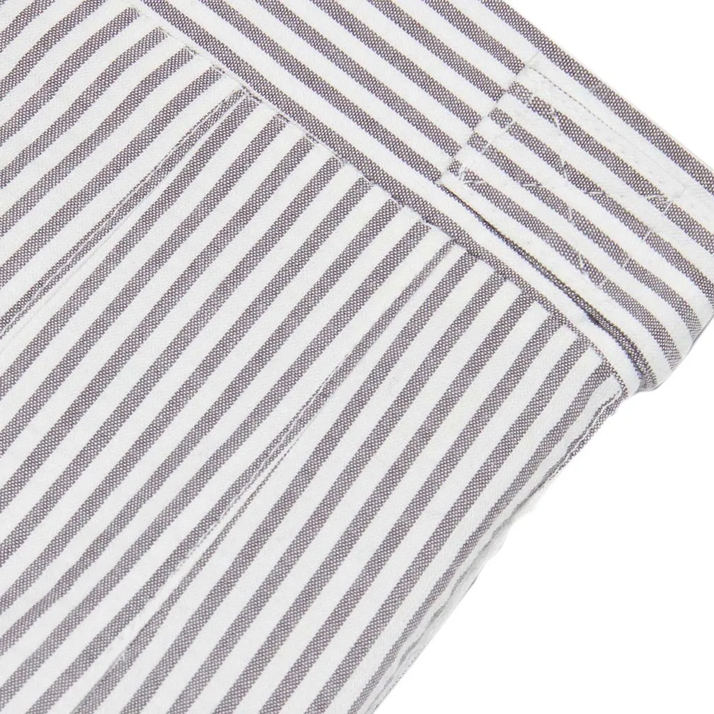 Thom Browne Kids Cotton Seersucker Drop Hem Mini Pleated Skirt