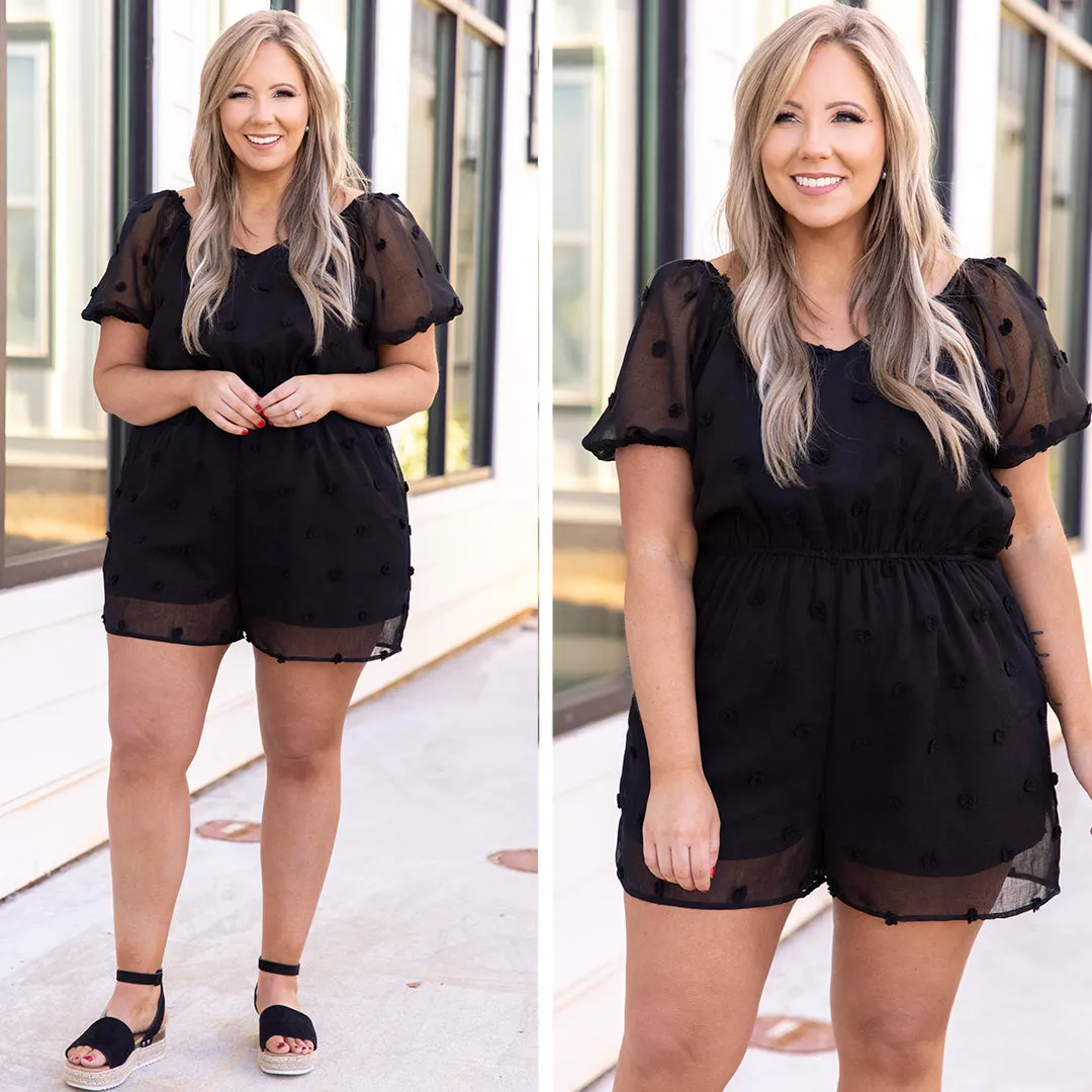 Timeless Essence Romper, Black