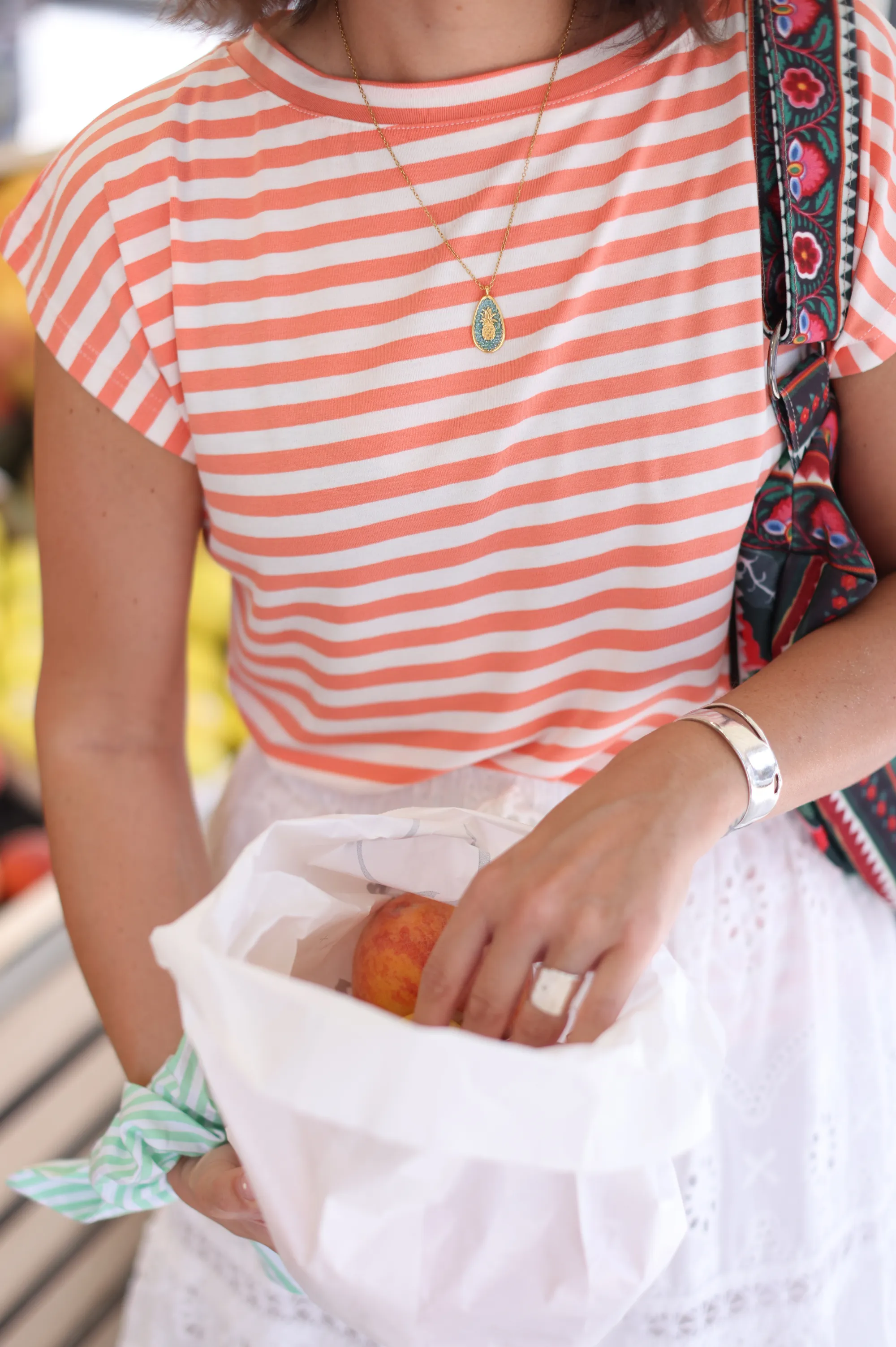 Top Aria Coral Stripes