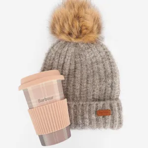 Travel Mug & Beanie Set (Pink   Grey)