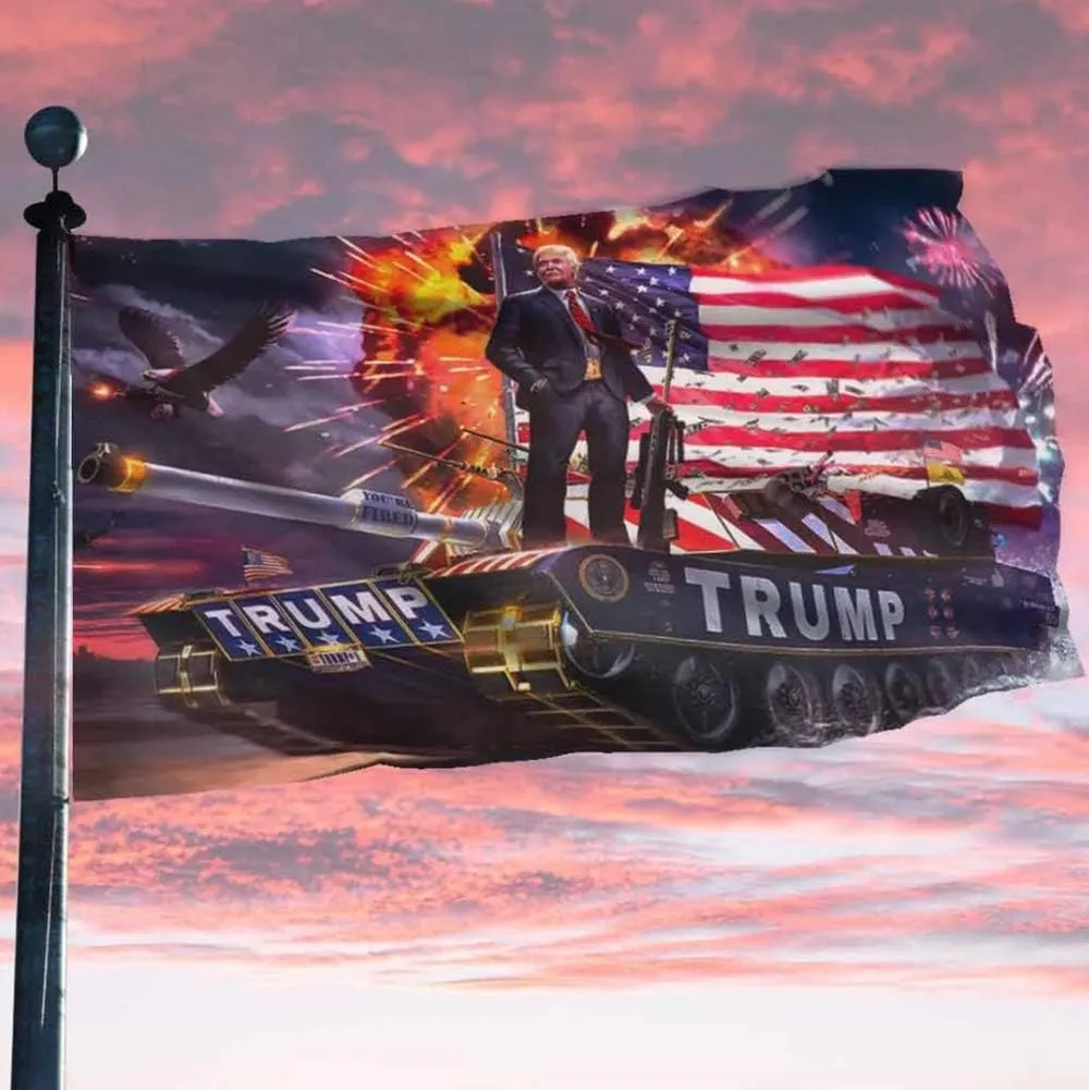 Trump Flag Tank Donald Trump Riding Tank - 3x5 feet