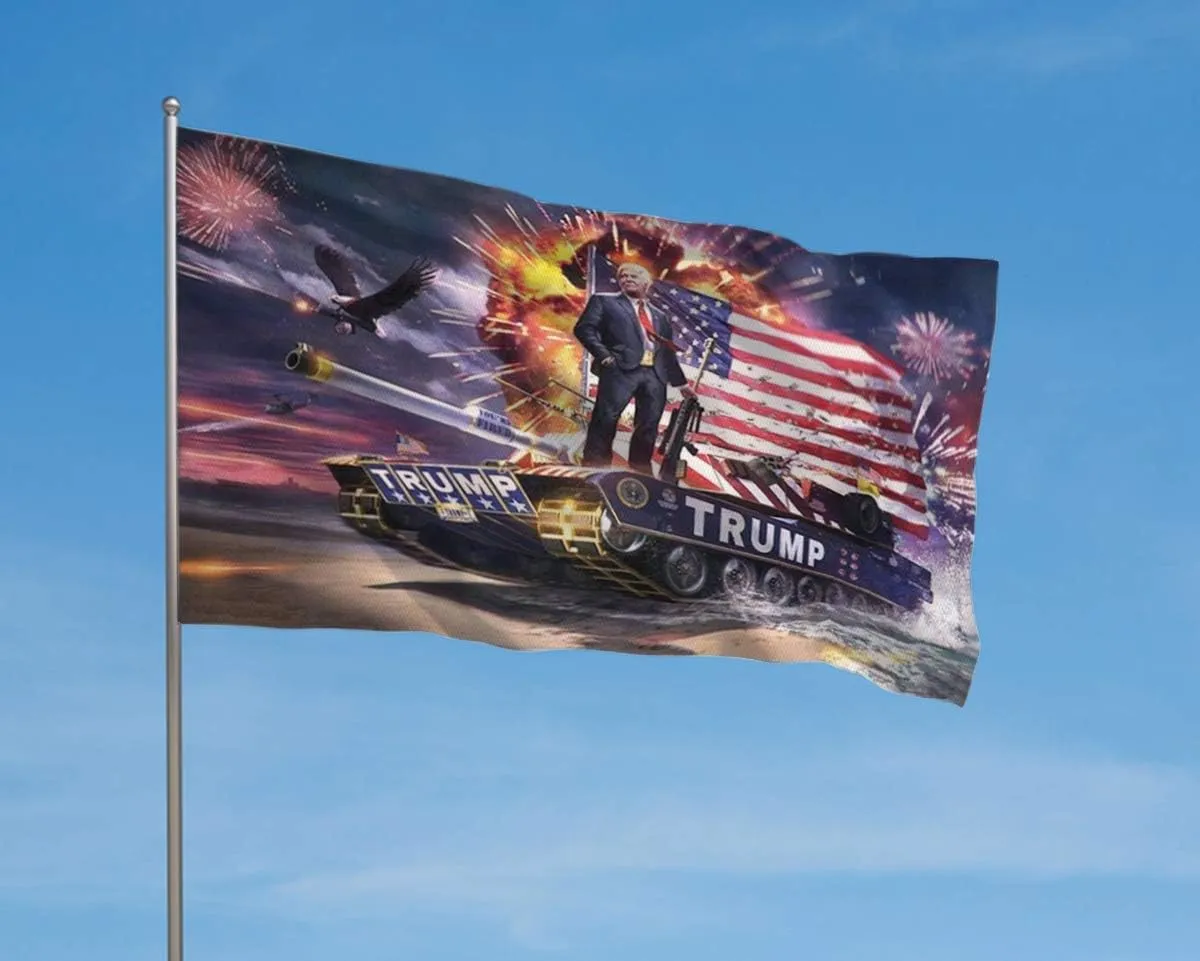 Trump Flag Tank Donald Trump Riding Tank - 3x5 feet