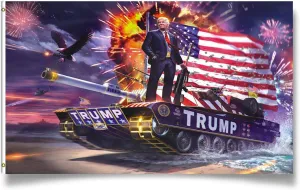 Trump Flag Tank Donald Trump Riding Tank - 3x5 feet