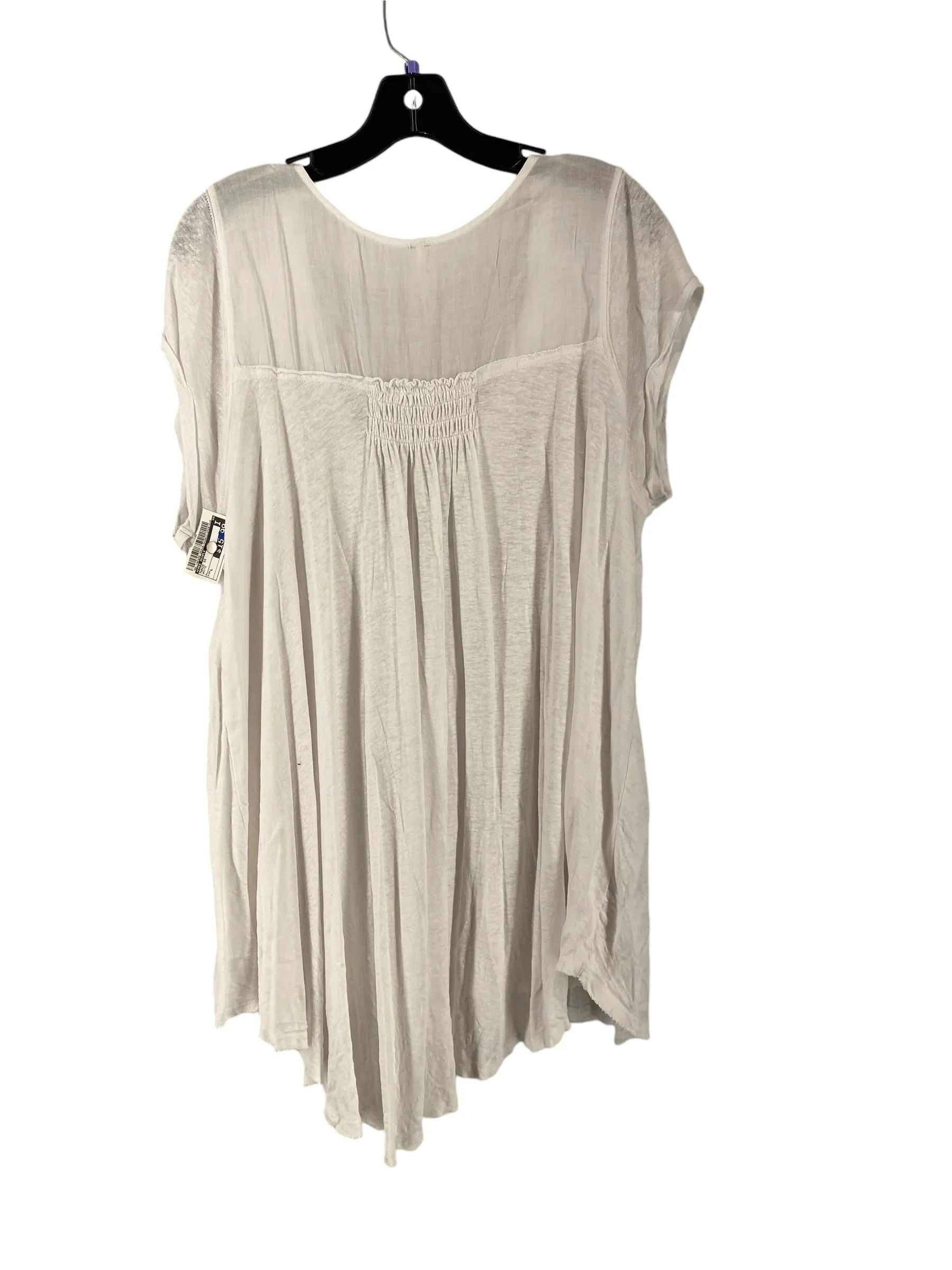 Tunic Short Sleeve By Free People In White, Size: L