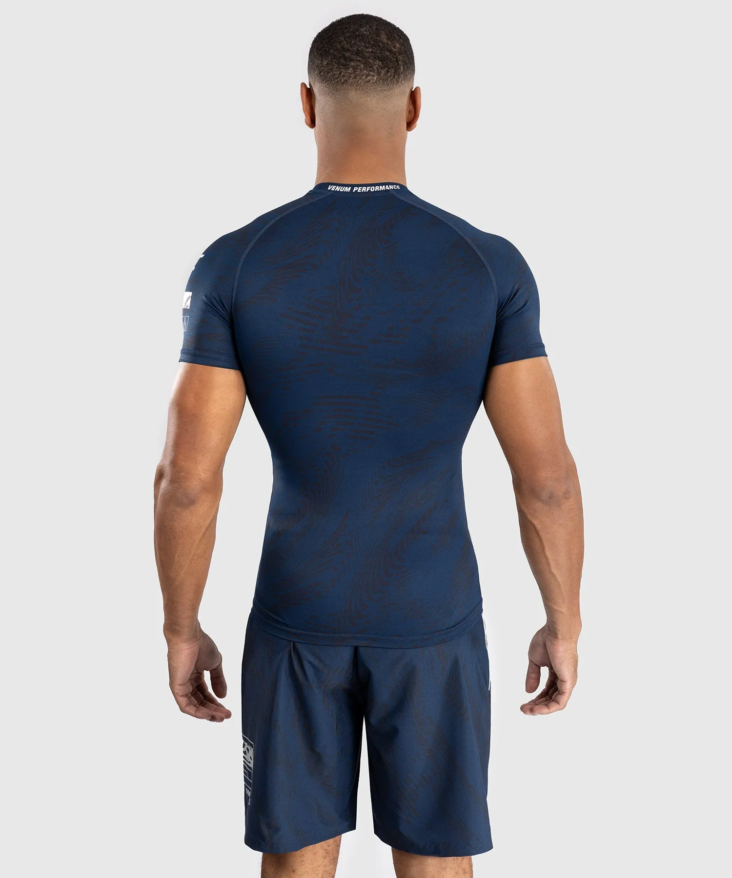 UFC Fusion by Venum Fight Week Men’s Performance Short Sleeve Rashguard - Oceanic Blue