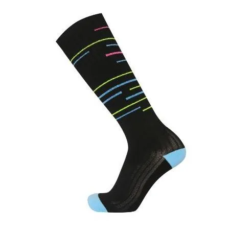 Unisex Graduated Colorful Patterned Compression Knee High Socks for Men and Women